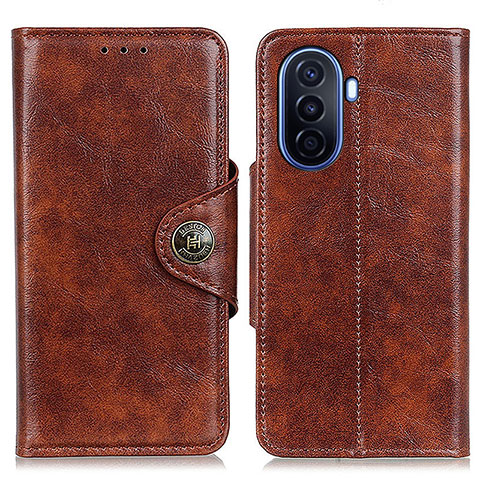 Funda de Cuero Cartera con Soporte Carcasa M12L para Huawei Nova Y70 Marron