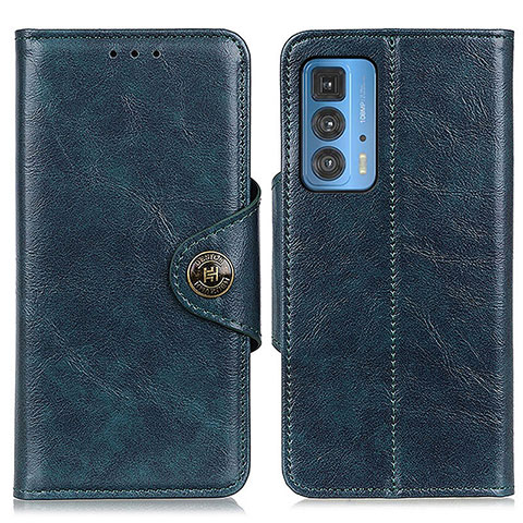 Funda de Cuero Cartera con Soporte Carcasa M12L para Motorola Moto Edge 20 Pro 5G Azul