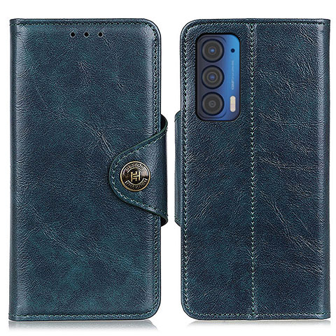 Funda de Cuero Cartera con Soporte Carcasa M12L para Motorola Moto Edge (2021) 5G Azul