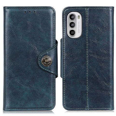 Funda de Cuero Cartera con Soporte Carcasa M12L para Motorola Moto Edge (2022) 5G Azul