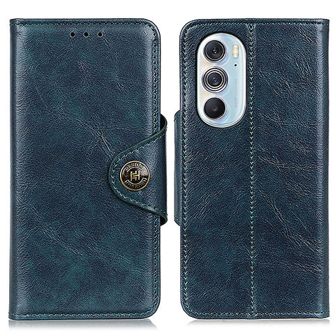 Funda de Cuero Cartera con Soporte Carcasa M12L para Motorola Moto Edge Plus (2022) 5G Azul