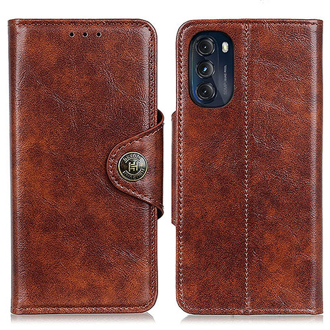 Funda de Cuero Cartera con Soporte Carcasa M12L para Motorola Moto G 5G (2022) Marron