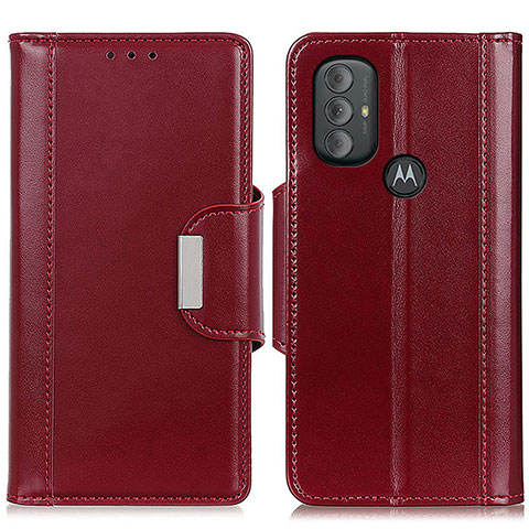 Funda de Cuero Cartera con Soporte Carcasa M12L para Motorola Moto G Play Gen 2 Rojo