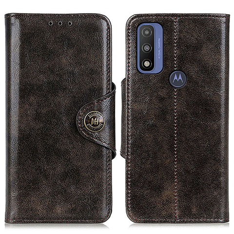 Funda de Cuero Cartera con Soporte Carcasa M12L para Motorola Moto G Pure Bronze