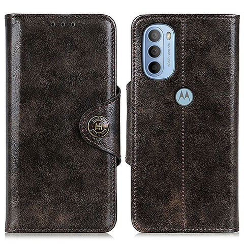 Funda de Cuero Cartera con Soporte Carcasa M12L para Motorola Moto G31 Bronze