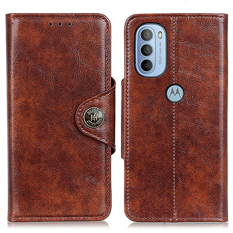 Funda de Cuero Cartera con Soporte Carcasa M12L para Motorola Moto G31 Marron