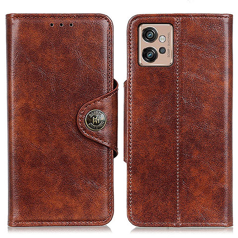 Funda de Cuero Cartera con Soporte Carcasa M12L para Motorola Moto G32 Marron