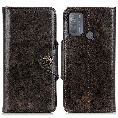 Funda de Cuero Cartera con Soporte Carcasa M12L para Motorola Moto G50 Bronze