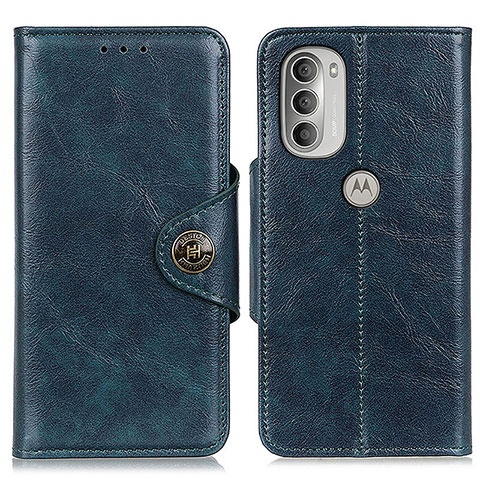 Funda de Cuero Cartera con Soporte Carcasa M12L para Motorola Moto G51 5G Azul