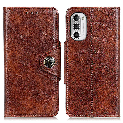 Funda de Cuero Cartera con Soporte Carcasa M12L para Motorola MOTO G52 Marron