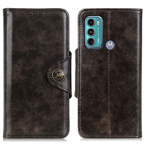 Funda de Cuero Cartera con Soporte Carcasa M12L para Motorola Moto G60 Bronze