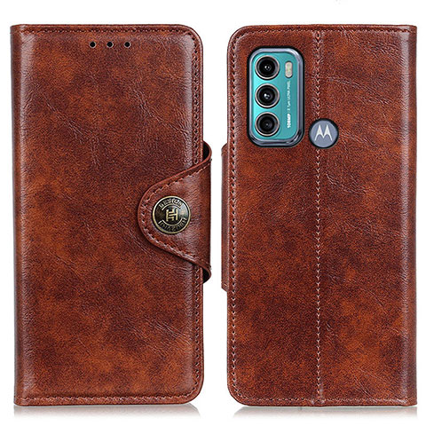 Funda de Cuero Cartera con Soporte Carcasa M12L para Motorola Moto G60 Marron