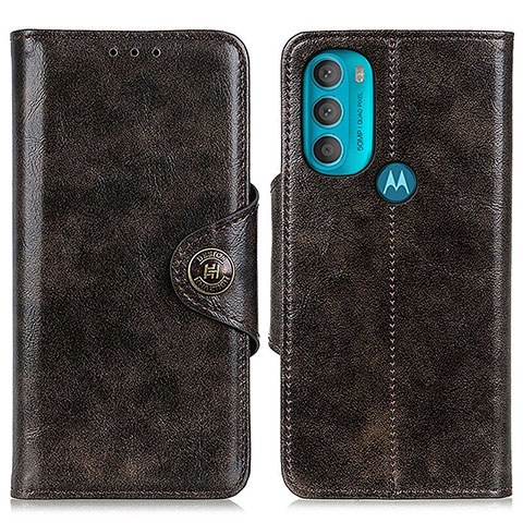 Funda de Cuero Cartera con Soporte Carcasa M12L para Motorola Moto G71 5G Marron