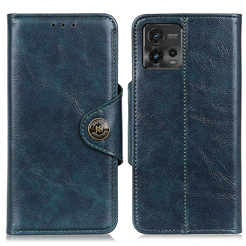 Funda de Cuero Cartera con Soporte Carcasa M12L para Motorola Moto G72 Azul