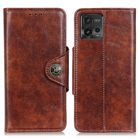 Funda de Cuero Cartera con Soporte Carcasa M12L para Motorola Moto G72 Marron