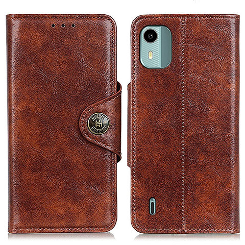 Funda de Cuero Cartera con Soporte Carcasa M12L para Nokia C12 Marron