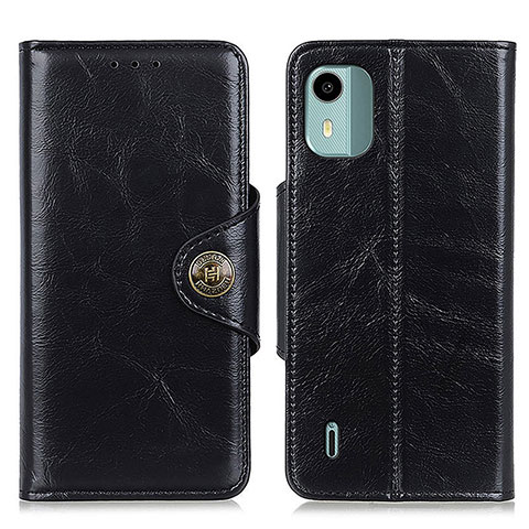 Funda de Cuero Cartera con Soporte Carcasa M12L para Nokia C12 Plus Negro