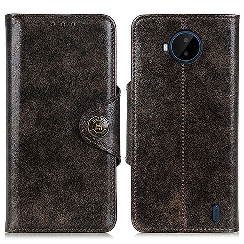 Funda de Cuero Cartera con Soporte Carcasa M12L para Nokia C20 Plus Bronze