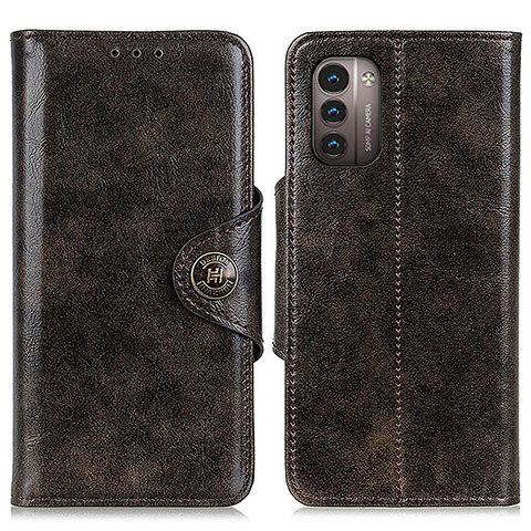 Funda de Cuero Cartera con Soporte Carcasa M12L para Nokia G11 Bronze