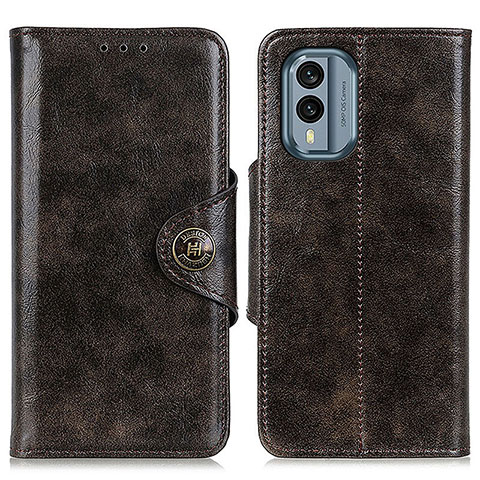 Funda de Cuero Cartera con Soporte Carcasa M12L para Nokia X30 5G Bronze