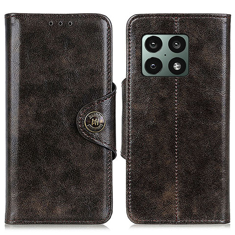 Funda de Cuero Cartera con Soporte Carcasa M12L para OnePlus 10 Pro 5G Bronze