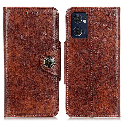 Funda de Cuero Cartera con Soporte Carcasa M12L para OnePlus Nord CE 2 5G Marron