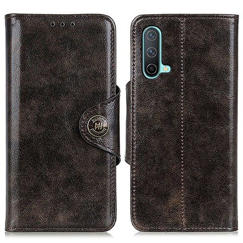 Funda de Cuero Cartera con Soporte Carcasa M12L para OnePlus Nord CE 5G Bronze