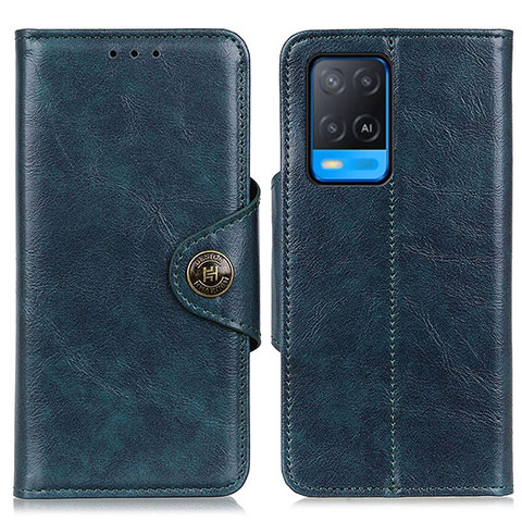 Funda de Cuero Cartera con Soporte Carcasa M12L para Oppo A54 4G Azul