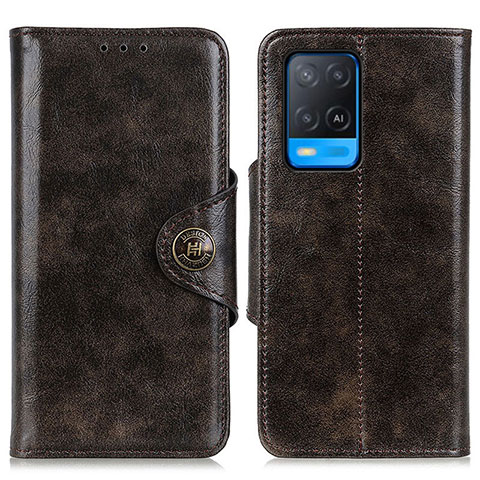 Funda de Cuero Cartera con Soporte Carcasa M12L para Oppo A54 4G Bronze