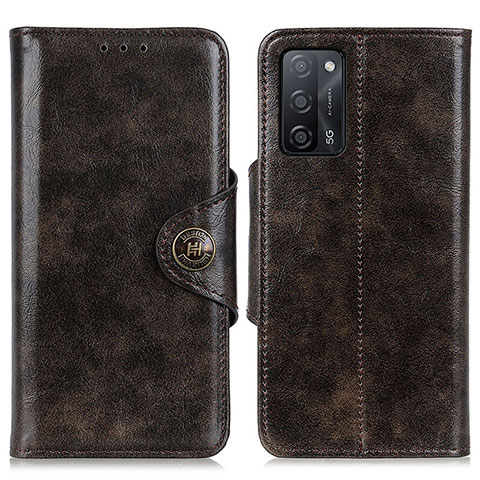 Funda de Cuero Cartera con Soporte Carcasa M12L para Oppo A55 5G Bronze