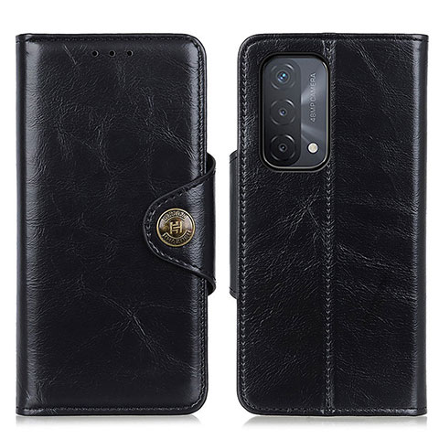 Funda de Cuero Cartera con Soporte Carcasa M12L para Oppo A74 5G Negro