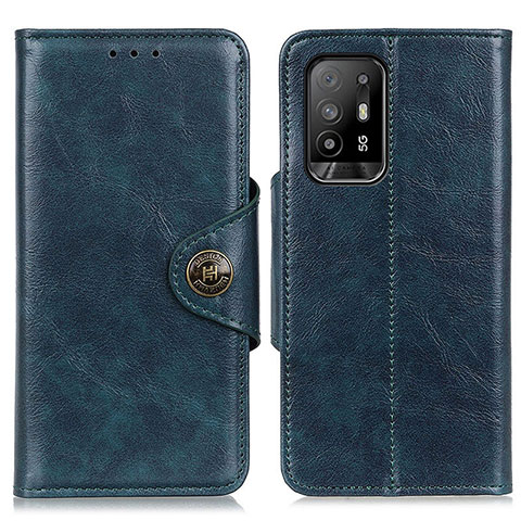 Funda de Cuero Cartera con Soporte Carcasa M12L para Oppo A94 5G Azul