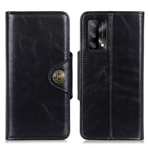 Funda de Cuero Cartera con Soporte Carcasa M12L para Oppo F19 Negro