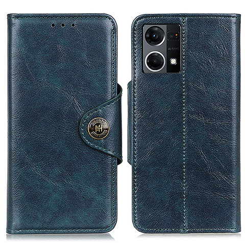 Funda de Cuero Cartera con Soporte Carcasa M12L para Oppo F21s Pro 4G Azul