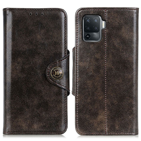 Funda de Cuero Cartera con Soporte Carcasa M12L para Oppo Reno5 Lite Bronze