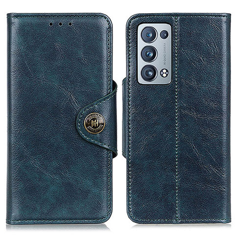 Funda de Cuero Cartera con Soporte Carcasa M12L para Oppo Reno6 Pro 5G Azul