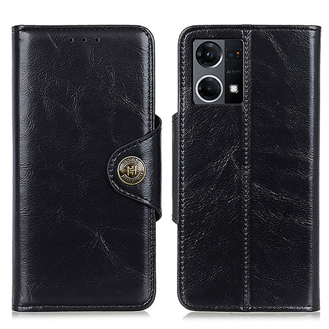 Funda de Cuero Cartera con Soporte Carcasa M12L para Oppo Reno8 4G Negro