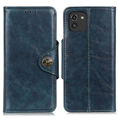 Funda de Cuero Cartera con Soporte Carcasa M12L para Samsung Galaxy A03 Azul