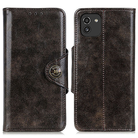 Funda de Cuero Cartera con Soporte Carcasa M12L para Samsung Galaxy A03 Bronze