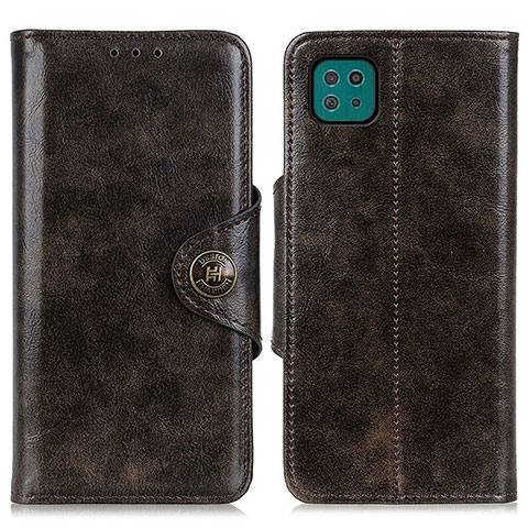 Funda de Cuero Cartera con Soporte Carcasa M12L para Samsung Galaxy F42 5G Bronze