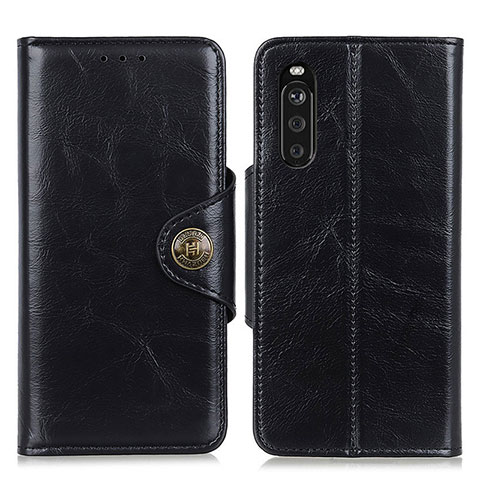 Funda de Cuero Cartera con Soporte Carcasa M12L para Sony Xperia 10 III Lite Negro