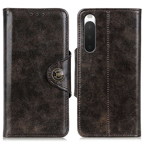 Funda de Cuero Cartera con Soporte Carcasa M12L para Sony Xperia 10 IV Bronze