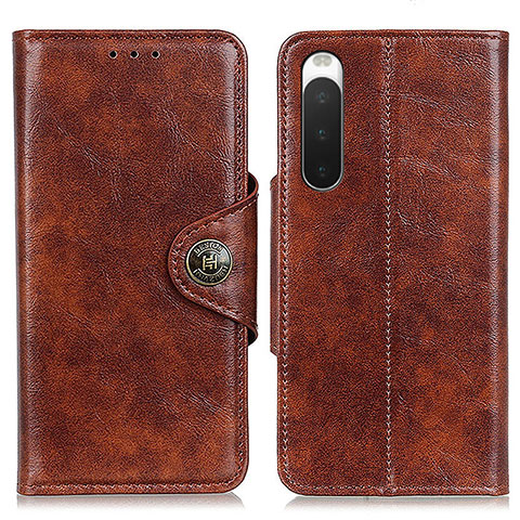 Funda de Cuero Cartera con Soporte Carcasa M12L para Sony Xperia 10 IV Marron