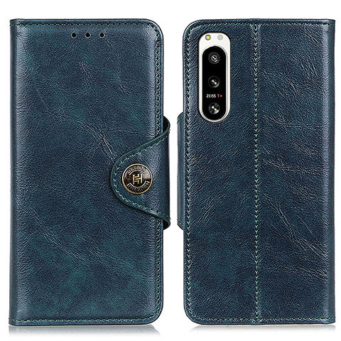 Funda de Cuero Cartera con Soporte Carcasa M12L para Sony Xperia 5 IV Azul