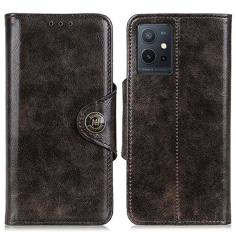 Funda de Cuero Cartera con Soporte Carcasa M12L para Vivo Y30 5G Bronze