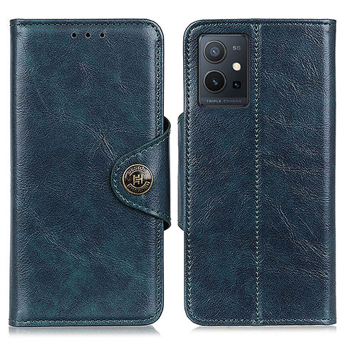 Funda de Cuero Cartera con Soporte Carcasa M12L para Vivo Y55s 5G Azul