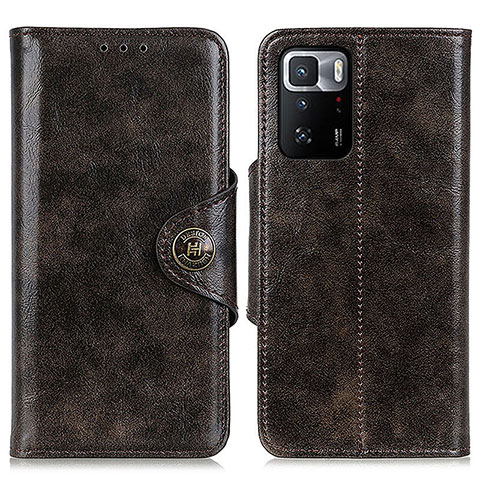 Funda de Cuero Cartera con Soporte Carcasa M12L para Xiaomi Poco X3 GT 5G Bronze