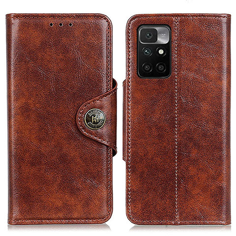 Funda de Cuero Cartera con Soporte Carcasa M12L para Xiaomi Redmi 10 (2022) Marron