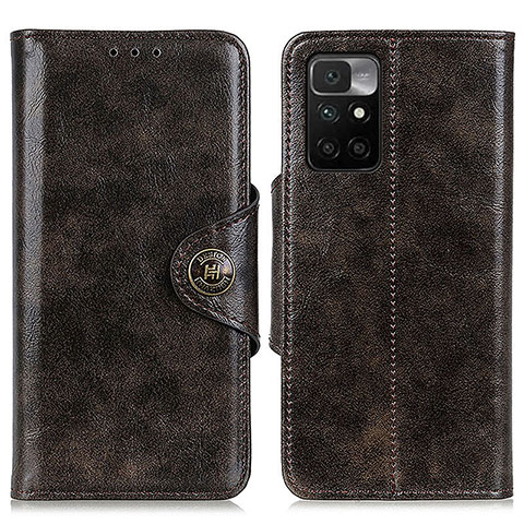 Funda de Cuero Cartera con Soporte Carcasa M12L para Xiaomi Redmi 10 4G Bronze