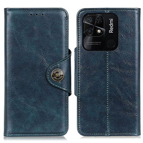 Funda de Cuero Cartera con Soporte Carcasa M12L para Xiaomi Redmi 10 India Azul